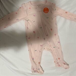 Carter's Light Pink Floral Footie